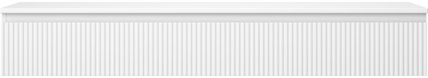 Mexen Rivel, mobilier de baie 160 cm cu blat, 1 sertar, canelat, alb mat, 91A20-16023-1-BFC01