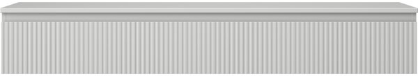 Mexen Rivel, mobilier baie 160 cm cu blat, 1 sertar, canelat, gri mat, 91A20-16023-1-BFC62