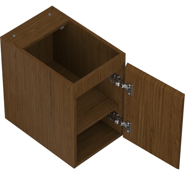 Mexen Rivel, mobilier baie 30 cm, 1 ușă, canelat, nuc, 91A21-03047-1-BF86
