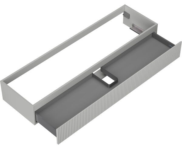 Mexen Rivel, mobilier baie 160 cm, 1 sertar, canelat, gri mat, 91A20-16023-1-BF62