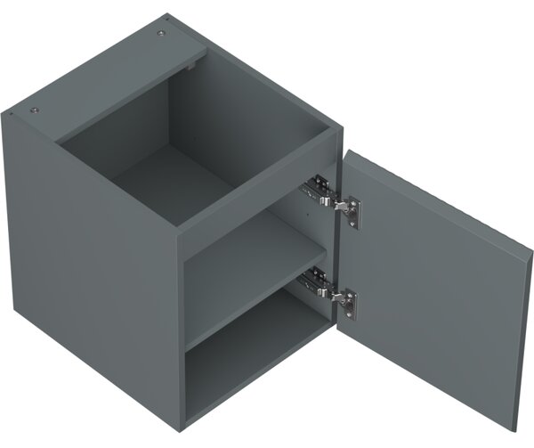 Mexen Rivel, mobilier baie 40 cm, 1 ușă, cu caneluri, grafit mat, 91A21-04047-1-BF66