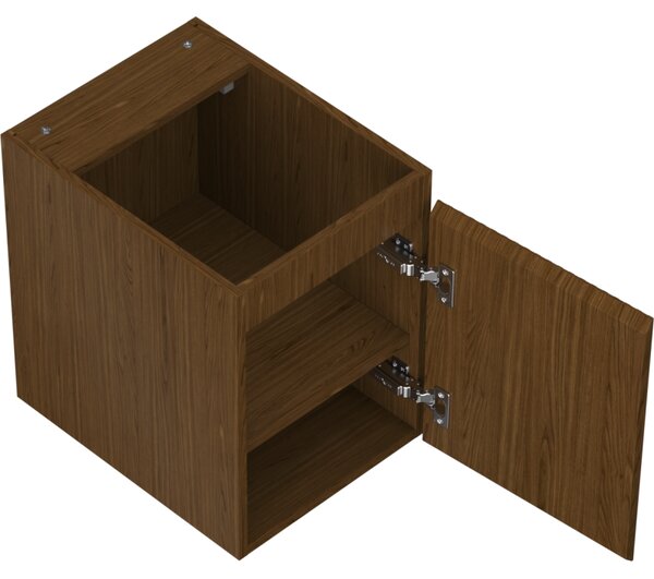 Mexen Rivel, mobilier baie 35 cm, 1 ușă, canelat, nuc, 91A21-03547-1-BF86