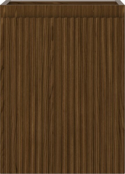 Mexen Rivel, mobilier baie 35 cm, 1 ușă, canelat, nuc, 91A21-03547-1-BF86
