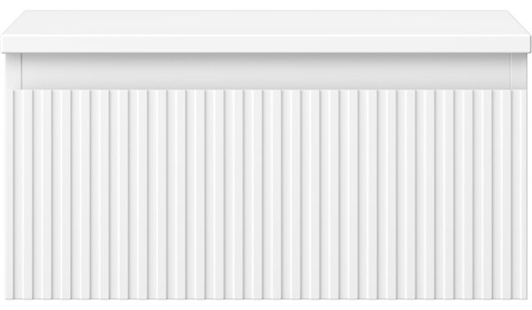 Mexen Rivel, mobilier de baie 50 cm cu blat, 1 sertar, canelat, alb mat, 91A20-05023-1-BFC01