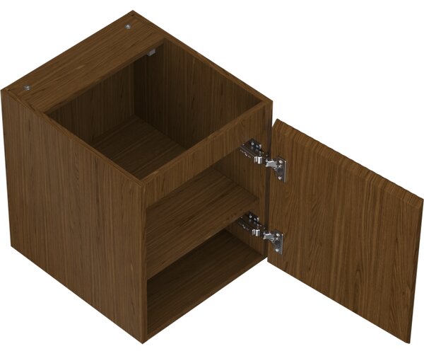 Mexen Rivel, mobilier baie 40 cm, 1 ușă, canelat, nuc, 91A21-04047-1-BF86