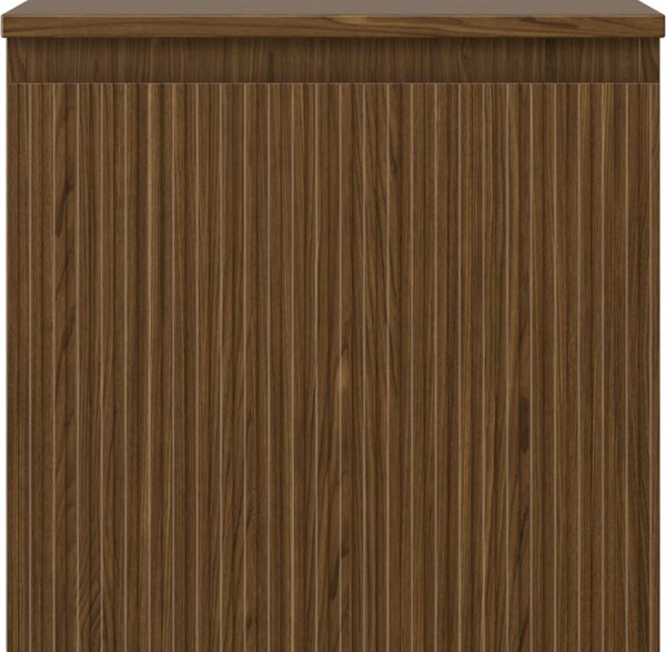 Mexen Rivel, mobilier de baie 50 cm cu blat, 1 sertar, canelat, nuc, 91A20-05047-1-BFC86