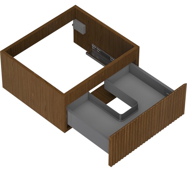 Mexen Rivel, mobilier baie 50 cm, 1 sertar, canelat, nuc, 91A20-05023-1-BF86