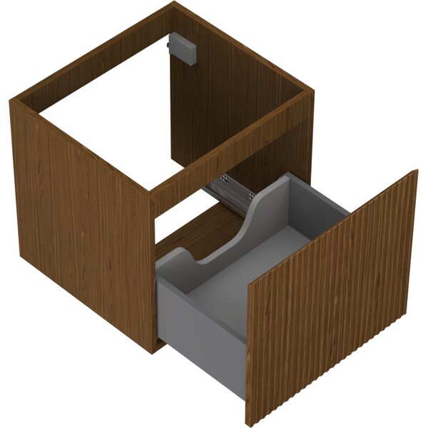 Mexen Rivel, mobilier baie 50 cm, 1 sertar, canelat, nuc, 91A20-05047-1-BF86
