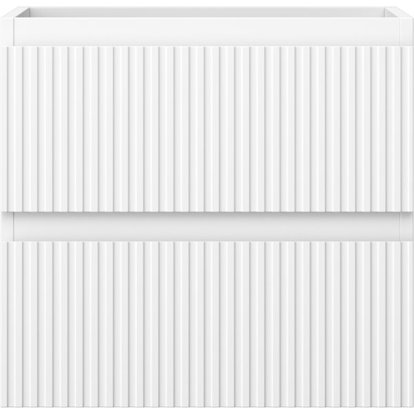 Mexen Rivel, mobilier baie 50 cm, 2 sertare, canelat, alb mat, 91A20-05047-2-BFF01