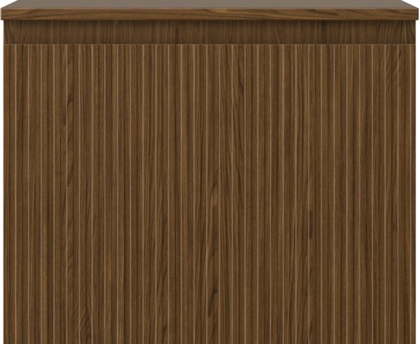 Mexen Rivel, mobilier de baie 60 cm cu blat, 1 sertar, canelat, nuc, 91A20-06047-1-BFC86