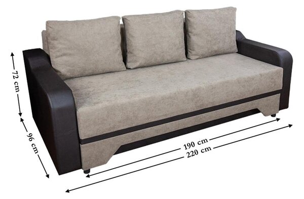 Canapea Extensibilă Royal Bonell Mini, Crem