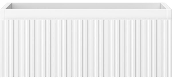Mexen Rivel, mobilier baie 60 cm, 1 sertar, canelat, alb mat, 91A20-06023-1-BF01
