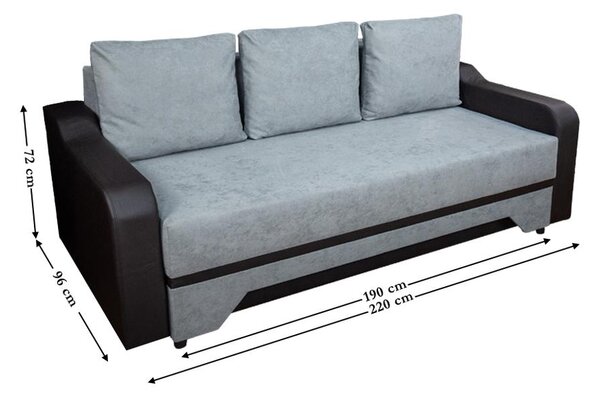 Canapea Extensibilă Royal Bonell Mini, Gri albastrui
