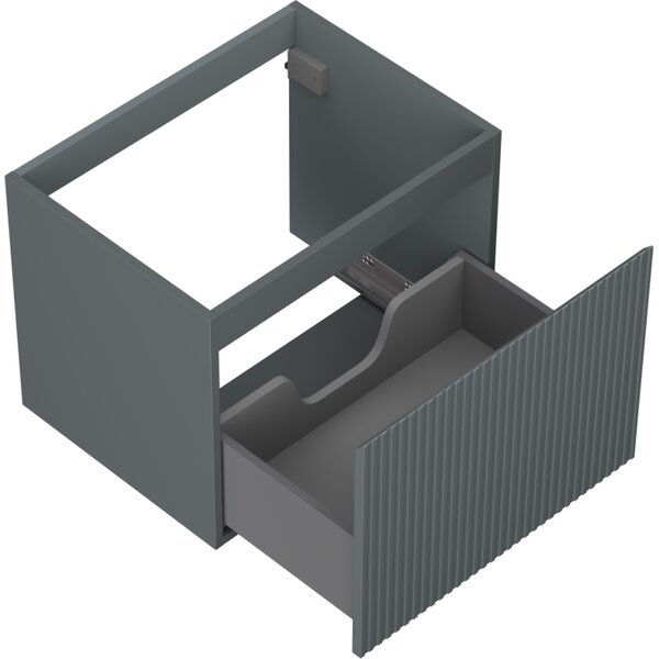 Mexen Rivel, mobilier baie 60 cm, 1 sertar, canelat, grafit mat, 91A20-06047-1-BF66
