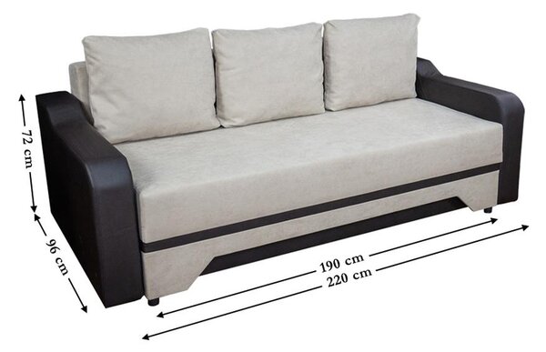 Canapea Extensibilă Royal Bonell Mini, Bej închis