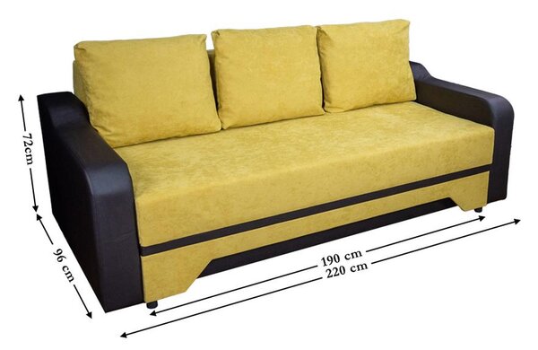 Canapea Extensibilă Royal Bonell Mini, Muștar
