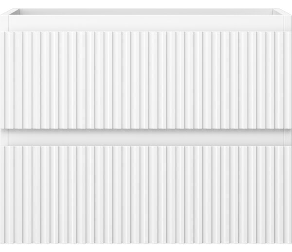 Mexen Rivel, mobilier baie 60 cm, 2 sertare, canelat, alb mat, 91A20-06047-2-BFF01