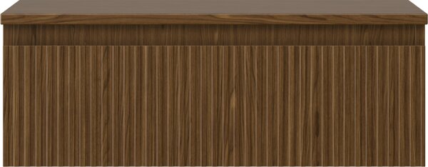Mexen Rivel, mobilier de baie 70 cm cu blat, 1 sertar, canelat, nuc, 91A20-06023-1-BFC86