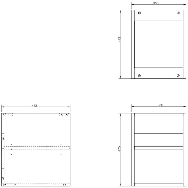 Mexen Box-A, dulap deschis cu raft 35 cm, stejar, 91AX2-0350-470-0-81