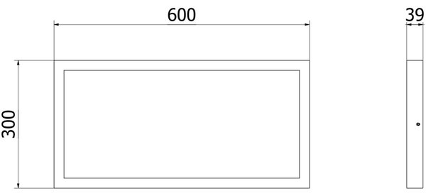 Mexen Brill-S, panou LED de tavan 60×30 cm, 24 W, alb neutru 4000K, L207-060-030-2440-20