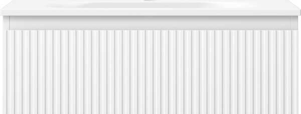 Mexen Rivel, mobilier de baie 70 cm cu lavoar Vela, 1 sertar, canelat, alb mat, 91A20-07023-1-BF01-W23M01