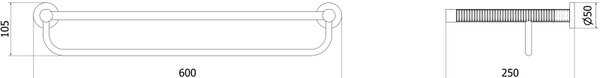 Mexen Triv, raft de perete, cupru mat, 70A33081-65