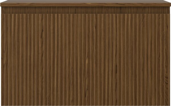 Mexen Rivel, mobilier de baie 80 cm cu blat, 1 sertar, canelat, nuc, 91A20-08047-1-BFC86