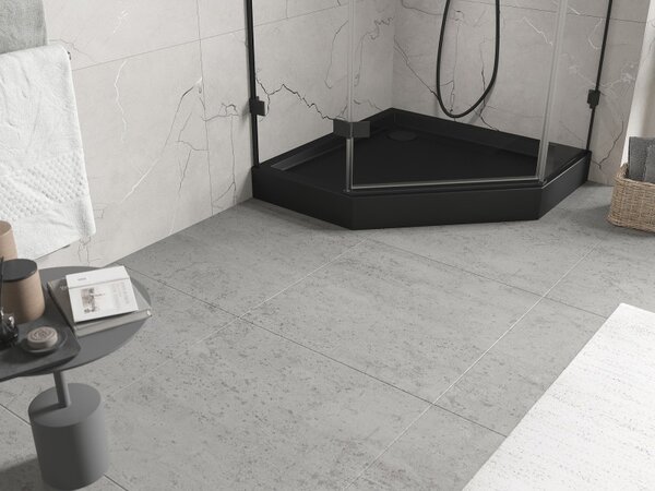 Cădiță de duș pentagonală Mexen Flow+ 80 x 80 cm, negru mat, 46P708080H