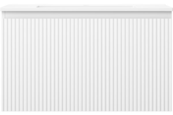Mexen Rivel, mobilier de baie 80 cm cu lavoar Otis, 1 sertar, canelat, alb mat, 91A20-08047-1-BF01-W18M01