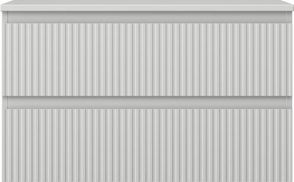 Mexen Rivel, mobilier de baie 80 cm cu blat, 2 sertare, canelat, gri mat, 91A20-08047-2-BFFC62