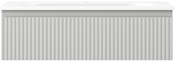 Mexen Rivel, mobilier de baie 80 cm cu lavoar Vela, 1 sertar, canelat, gri mat/alb mat, 91A20-08023-1-BF62-W23M01