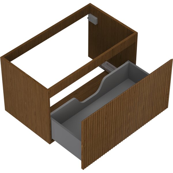 Mexen Rivel, mobilier baie 80 cm, 1 sertar, canelat, nuc, 91A20-08047-1-BF86