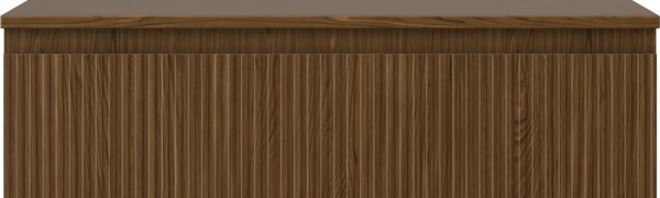 Mexen Rivel, mobilier baie 90 cm cu blat, 1 sertar, canelat, nuc, 91A20-09023-1-BFC86