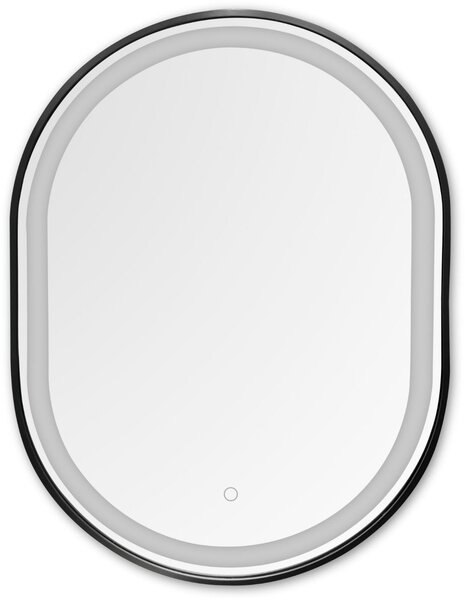 Zuma Line oglindă 50x70 cm oval cu iluminare negru D2383
