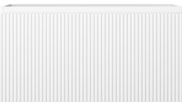 Mexen Rivel, mobilier baie 90 cm, 1 sertar, canelat, alb mat, 91A20-09047-1-BF01