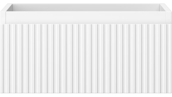 Mexen Rivel, mobilier de baie sub lavoar 50 cm, 1 sertar, canelat, alb mat, 91A20-05023-1-BF01