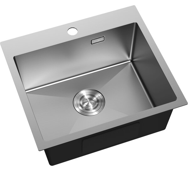 Chiuvetă Mexen Solix, din oțel inoxidabil cu 1 compartiment, 500 x 450 mm, oțel periat, 6402501000-01