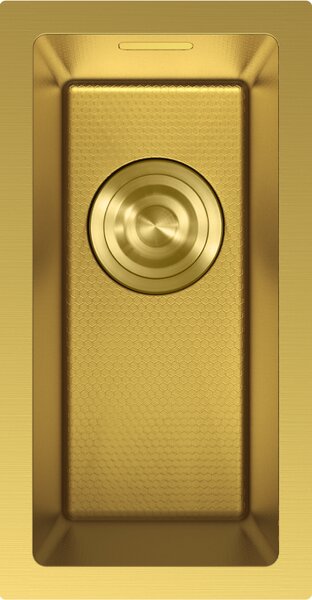 Chiuvetă Mexen Trixo, din oțel inoxidabil cu 1 cuvă, 230 x 440 mm, auriu periat, model fagure, 6411221000-55HC