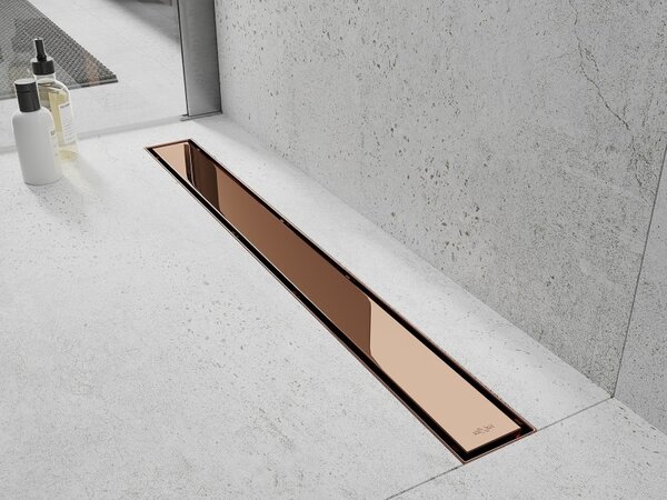 Rigolă de duș Mexen Flat 360° M13 2 în 1, 60 cm, auriu roz, 1610060-40