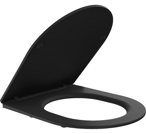 Mexen Mexen, scaun de toaletă subțire cu închidere lentă, duroplast, negru mat, 39224085