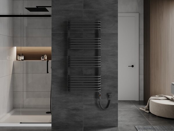 Mexen Apollo, element electric de încălzire 1210x550 mm + tijă de încălzire 600 W, antracit, W117-1210-550-2600-66