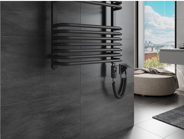 Mexen Apollo, element electric de încălzire 1210x550 mm + tijă de încălzire 600 W, antracit, W117-1210-550-2600-66