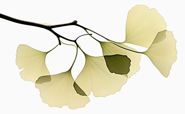 Tapet Frunze de ginkgo în formă de evantai, Fototapet Natură, w09968 : Uwalls.ro
