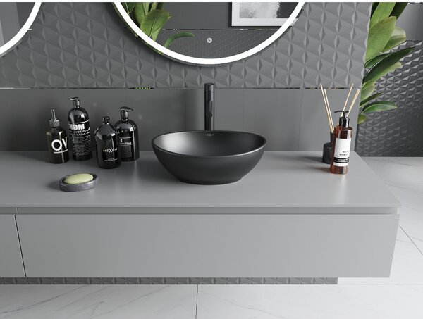 Mexen Elza, chiuveta blat 40x34 cm, negru mat, 21014085