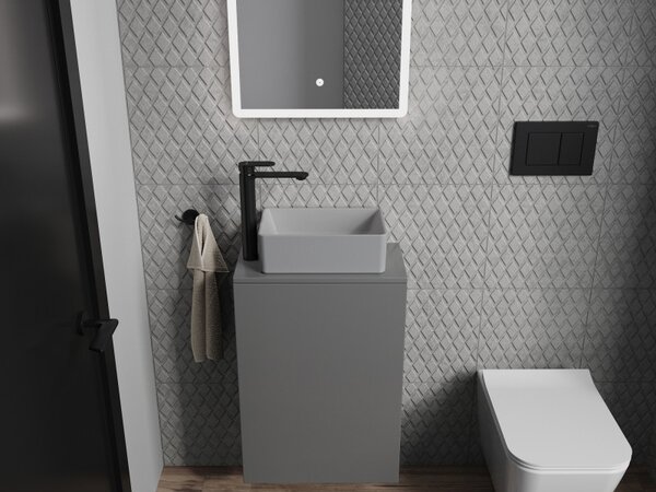 Mexen Nadia, chiuveta blat 36 x 23 cm, gri deschis mat, 21613661