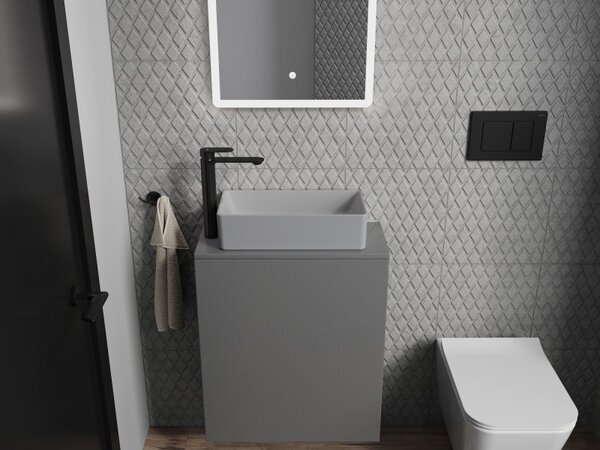 Mexen Nadia, chiuveta blat 46 x 23 cm, gri deschis mat, 21614661