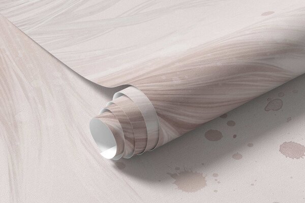 Tapet Pene delicate pe un fundal în culori pastelate, realizat în acuarelă, Fototapet Penele, w05737 : Uwalls.ro