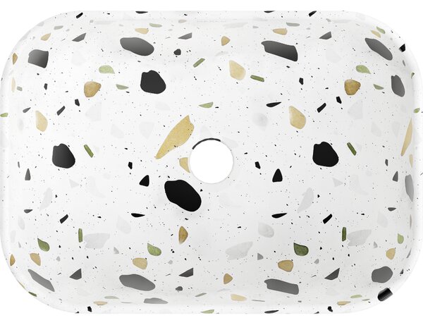 Mexen Rita, chiuveta blat 455x325x135 mm, model alb-terrazzo, 21084587