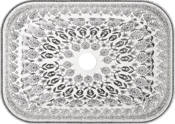 Mexen Rita, chiuveta blat 455x325x135 mm, model alb-negru, 21084586