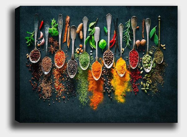 Tablou Canvas Condimente, Multicolor, 70x50 cm
